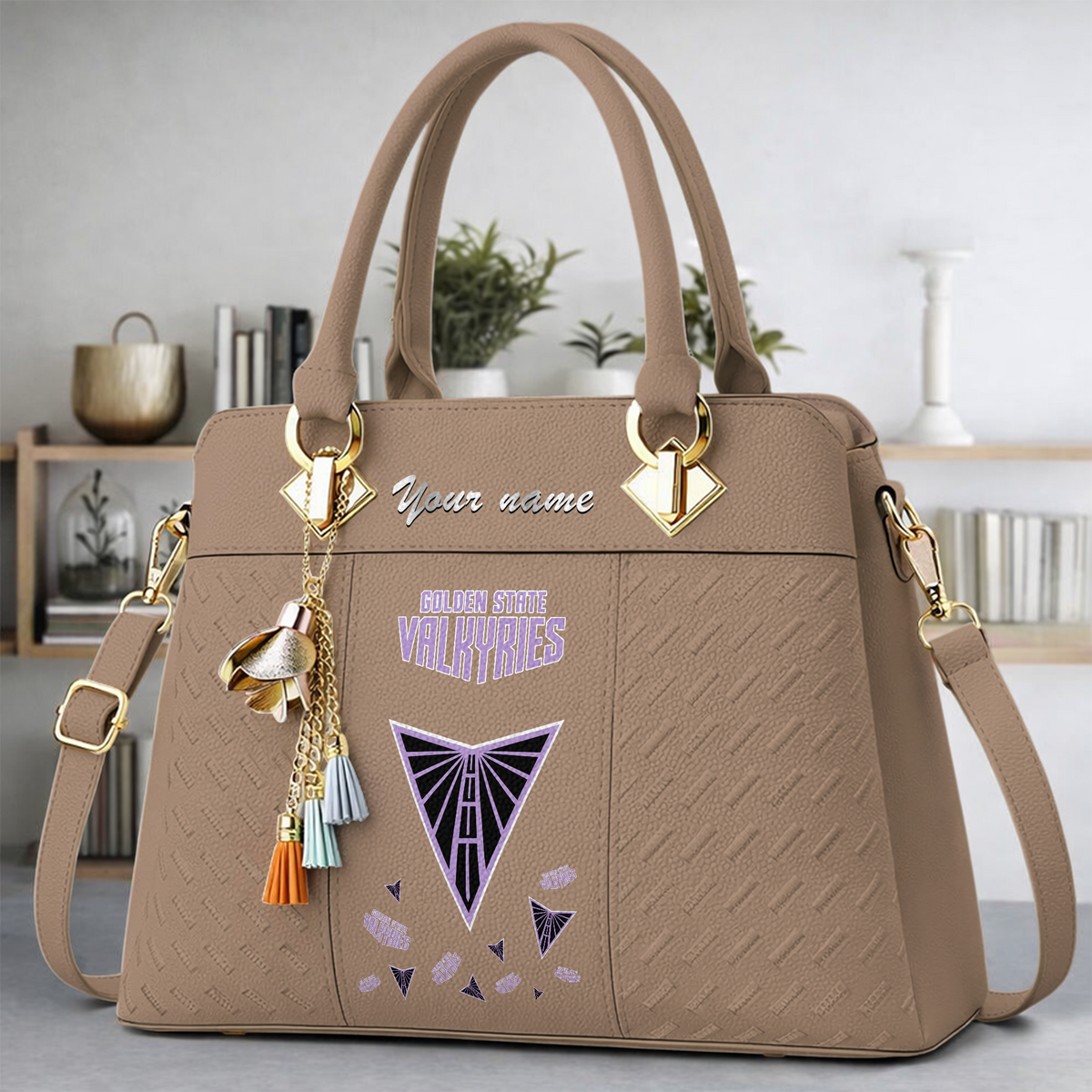 [FAN FAVORITE] NEW CUSTOMIZED WNBA05 GSV GOLDEN STATE VALKYRIES MULTICOLOR HANDBAG