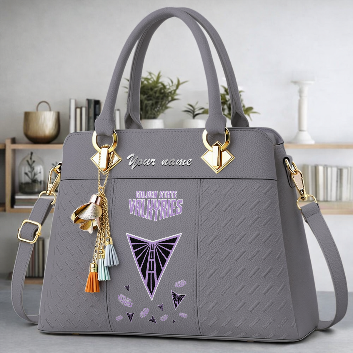 [FAN FAVORITE] NEW CUSTOMIZED WNBA05 GSV GOLDEN STATE VALKYRIES MULTICOLOR HANDBAG