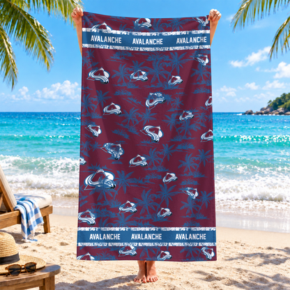 [SUPER SALE] NEW CUSTOMIZED NHL05 CAL COLORADO AVALANCHE BEACH TOWEL