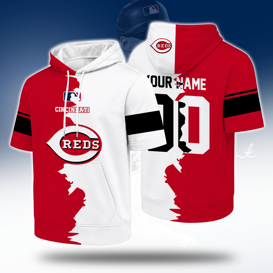 [FLASH SALE] NEW CUSTOMIZED MLB05 CRS CINCINNATI REDS SHORT SLEEVE HOODIE