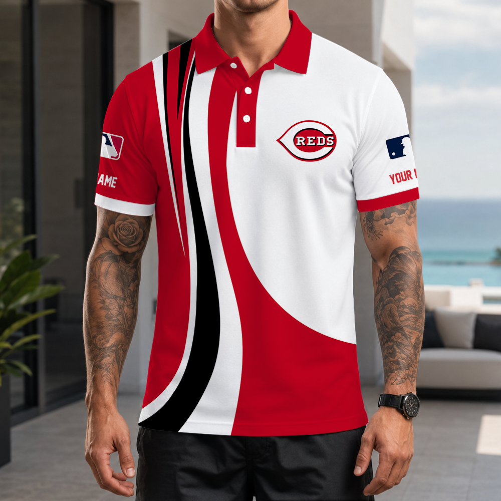 [FLASH SALE] NEW CUSTOMIZED MLB05 CRS CINCINNATI REDS POLO SHIRT
