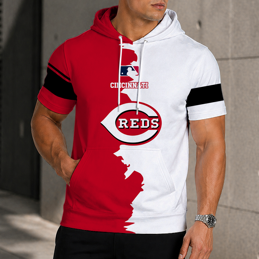 [FLASH SALE] NEW CUSTOMIZED MLB05 CRS CINCINNATI REDS SHORT SLEEVE HOODIE