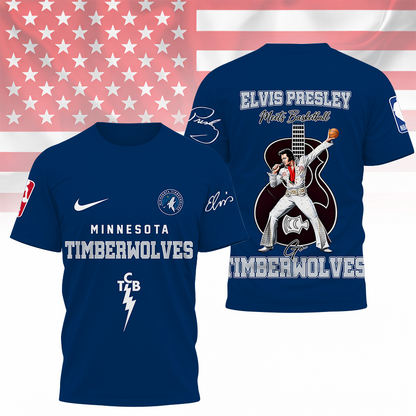[HOT DEAL] NEW CUSTOMIZED NBA05 MTW MINNESOTA TIMBERWOLVES X ELVIS PRESLEY T-SHIRT, HOODIE, ZIP HOODIE