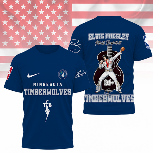 [HOT DEAL] NEW CUSTOMIZED NBA05 MTW MINNESOTA TIMBERWOLVES X ELVIS PRESLEY T-SHIRT, HOODIE, ZIP HOODIE