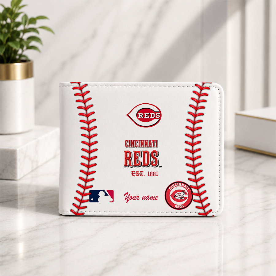 [FLASH SALE] NEW CUSTOMIZED MLB05 CRS CINCINNATI REDS LEATHER WALLET