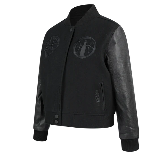 LIMITED EDITION - NEW CUSTOMIZED WNBA02 CCS CH SKY BASEBALL JACKET, SATIN VARSITY JACKET 08