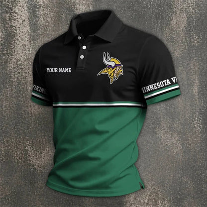 [SPECIAL OFFER] NEW CUSTOMIZED NFL05 MVK MINNESOTA VIKINGS POLO SHIRT
