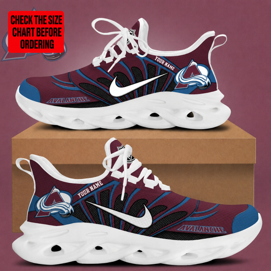 [SUPER SALE] NEW CUSTOMIZED NHL05 CAL COLORADO AVALANCHE CLUNKY SNEAKERS