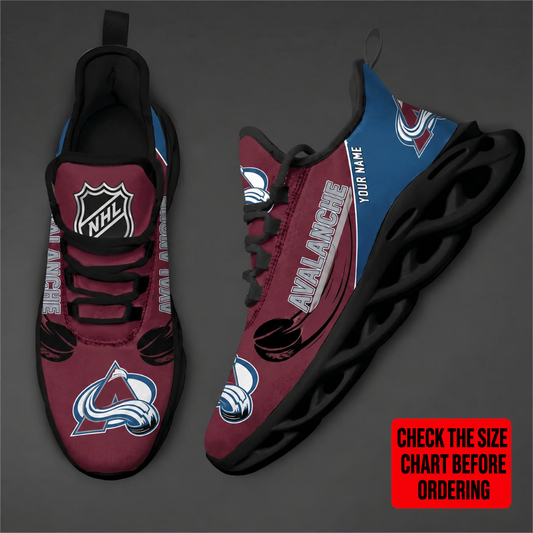 [SUPER SALE] NEW CUSTOMIZED NHL05 CAL COLORADO AVALANCHE CLUNKY SNEAKERS