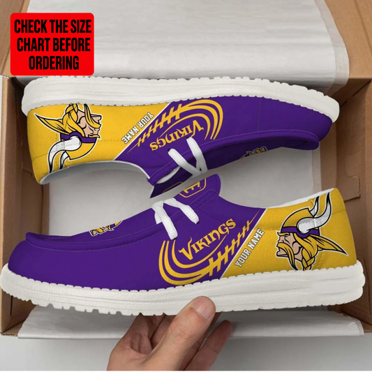 [SPECIAL OFFER] NEW CUSTOMIZED NFL05 MVK MINNESOTA VIKINGS LOAFER SHOES