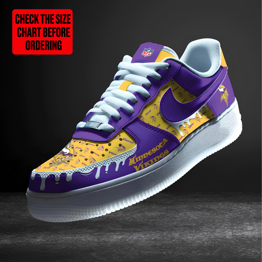 [SPECIAL OFFER] NEW CUSTOMIZED NFL05 MVK MINNESOTA VIKINGS AF1 SHOES