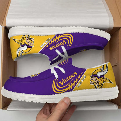 [SPECIAL OFFER] NEW CUSTOMIZED NFL05 MVK MINNESOTA VIKINGS LOAFER SHOES
