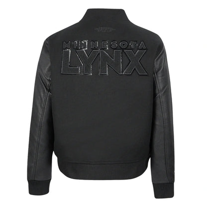 LIMITED EDITION - NEW CUSTOMIZED WNBA09 MNL MN LYNX BASEBALL JACKET, SATIN VARSITY JACKET 02