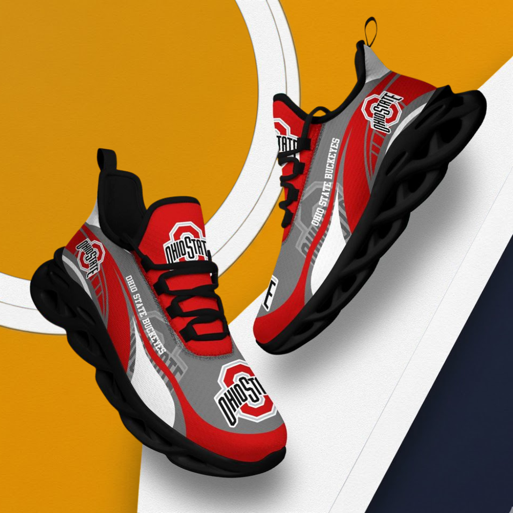 LIMITED EDITION - NEW CUSTOMIZED NCAA FBS05 OSB OHIO STATE BUCKEYES CLUNKY SNEAKERS