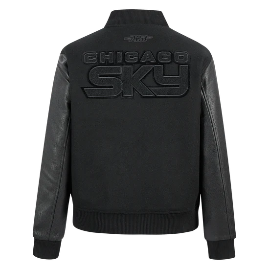 LIMITED EDITION - NEW CUSTOMIZED WNBA02 CCS CH SKY BASEBALL JACKET, SATIN VARSITY JACKET 08