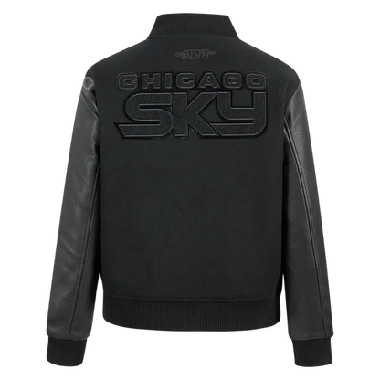 LIMITED EDITION - NEW CUSTOMIZED WNBA02 CCS CH SKY BASEBALL JACKET, SATIN VARSITY JACKET 08