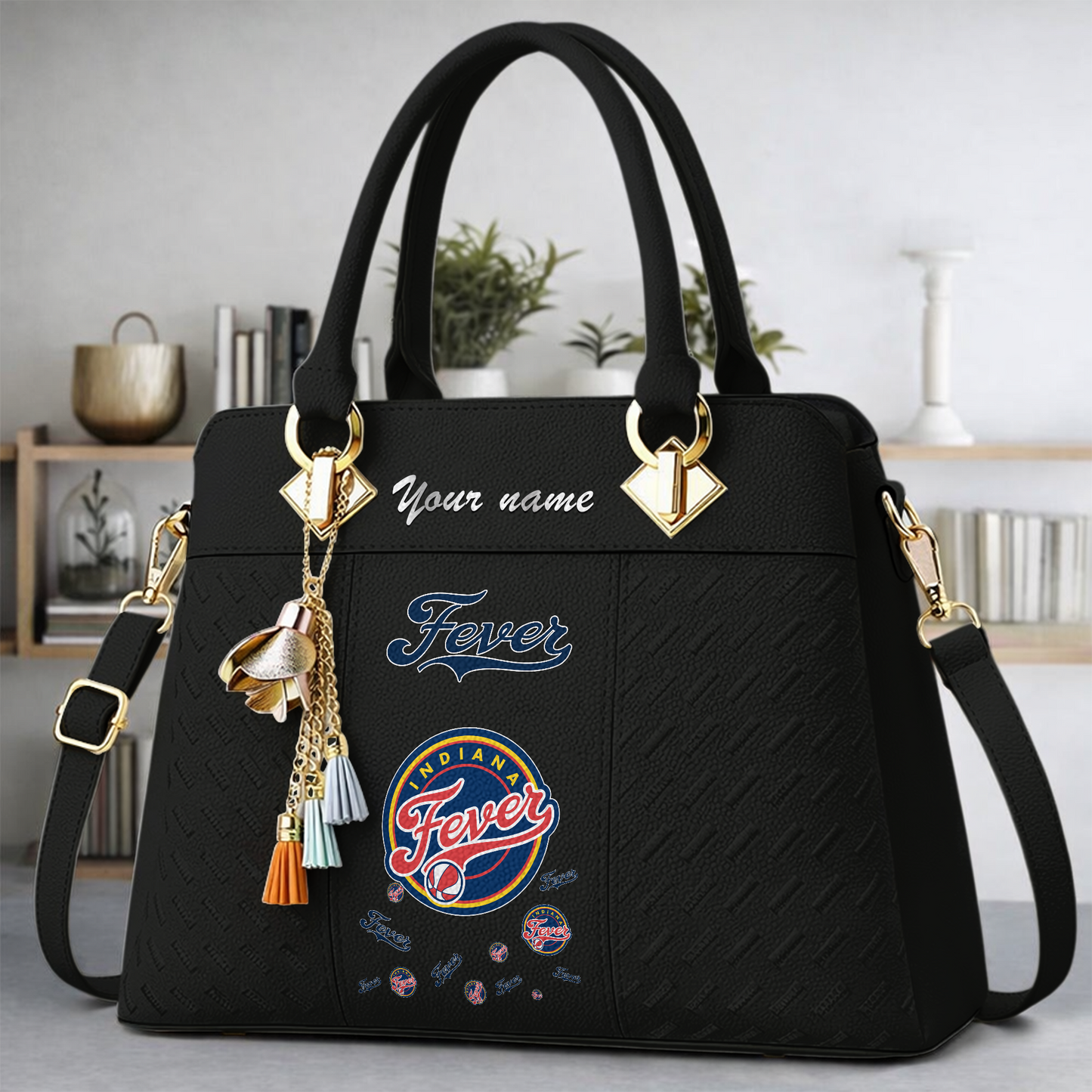 [FAN FAVORITE] NEW CUSTOMIZED WNBA08 LAS LOS ANGELES SPARKS MULTICOLOR HANDBAG