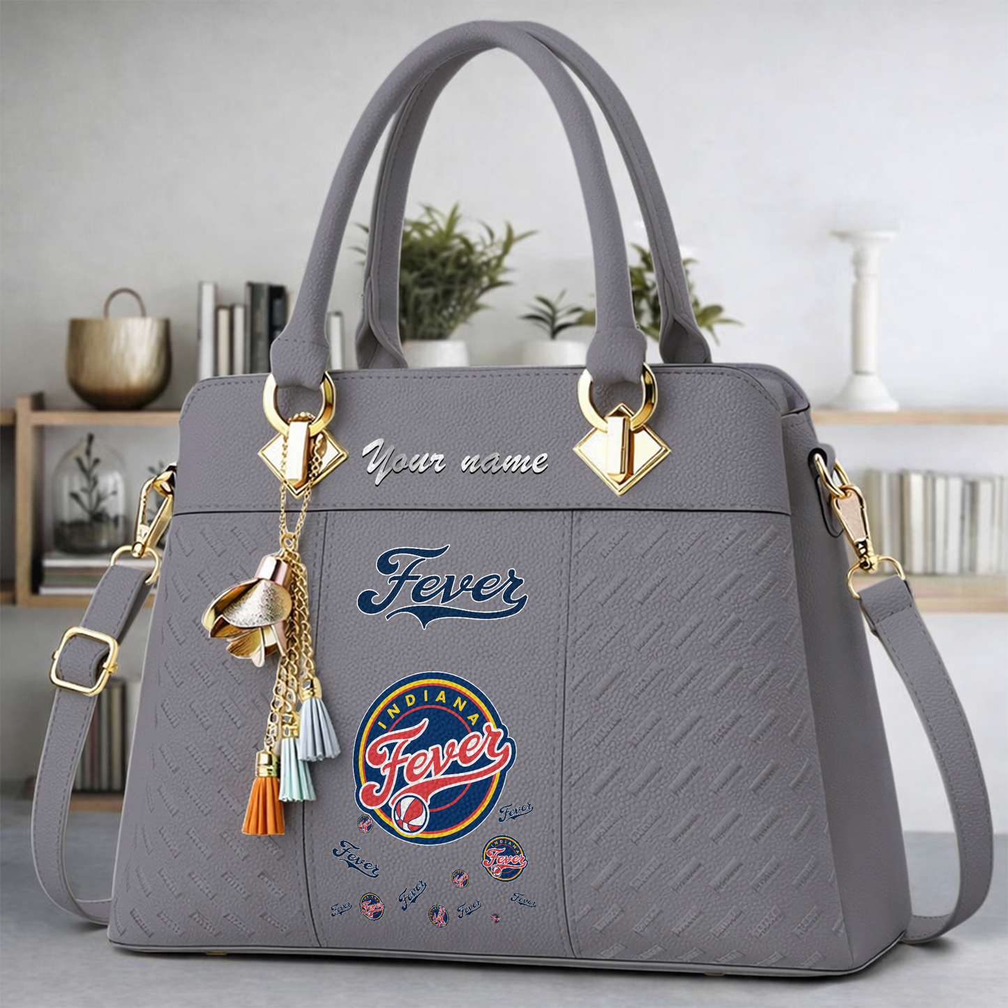 [FAN FAVORITE] NEW CUSTOMIZED WNBA08 LAS LOS ANGELES SPARKS MULTICOLOR HANDBAG