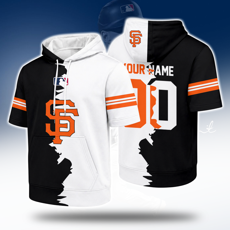 [FLASH SALE] NEW CUSTOMIZED MLB06 SFG SAN FRANCISCO GIANTS SHORT SLEEVE HOODIE