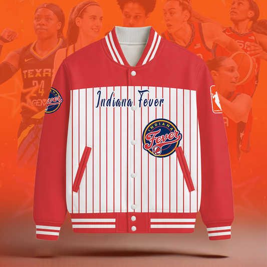 [FAN FAVORITE] NEW CUSTOMIZED WNBA06 IDF INDIANA FEVER BASEBALL JACKET