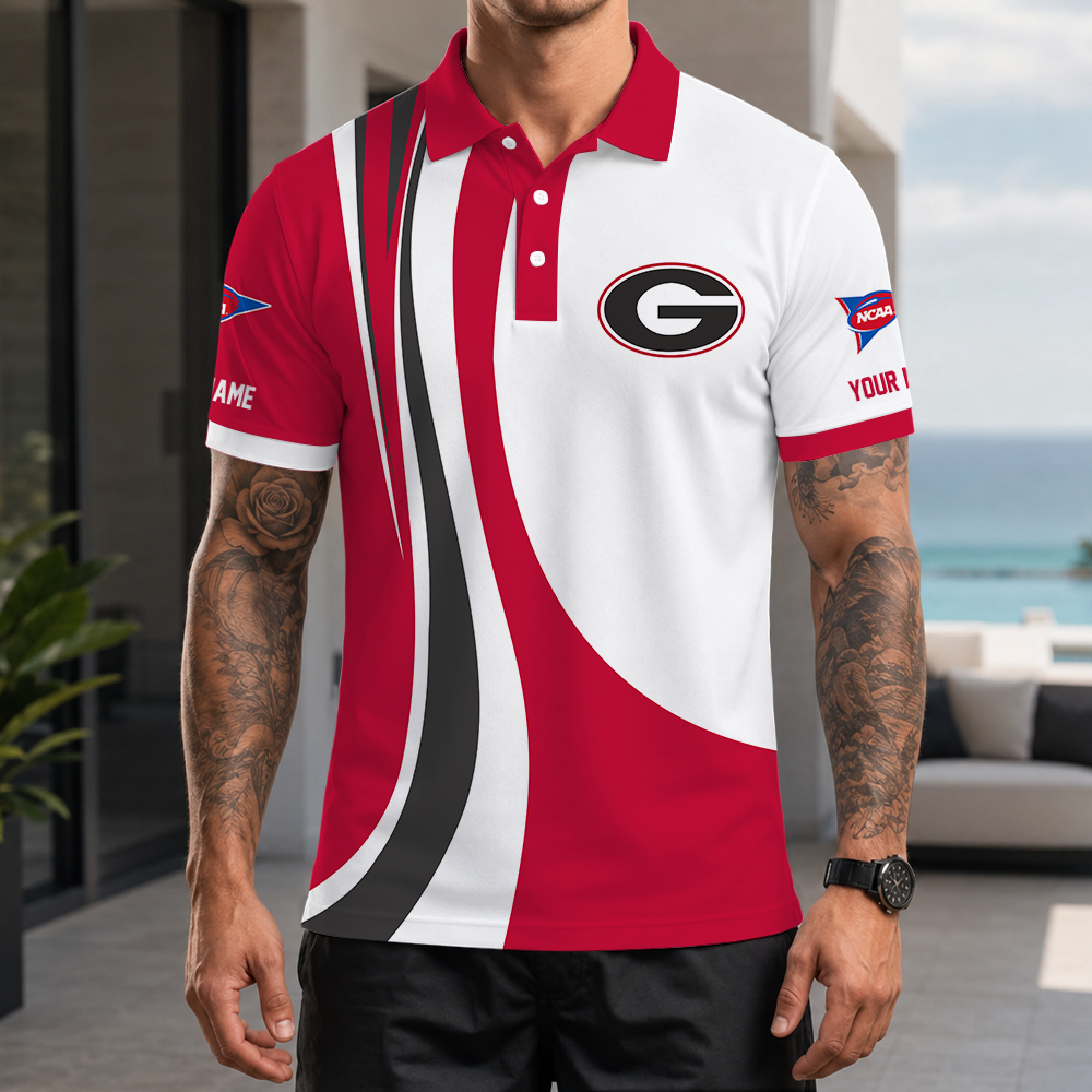 [FAN FAVORITE] NEW CUSTOMIZED NCAA FBS06 GEB GEORGIA BULLDOGS POLO SHIRT
