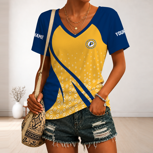 [HOT DEAL] NEW CUSTOMIZED NBA06 IPA INDIANA PACERS V-NECK FEMALE SHIRT