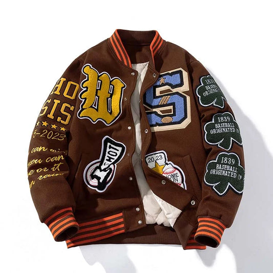 USA Sports Varsity Jacket - American Soccer Fan Baseball Jacket
