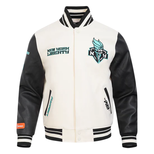 LIMITED EDITION - NEW CUSTOMIZED WNBA10 NYL NY LIBERTY BASEBALL JACKET, SATIN VARSITY JACKET 06