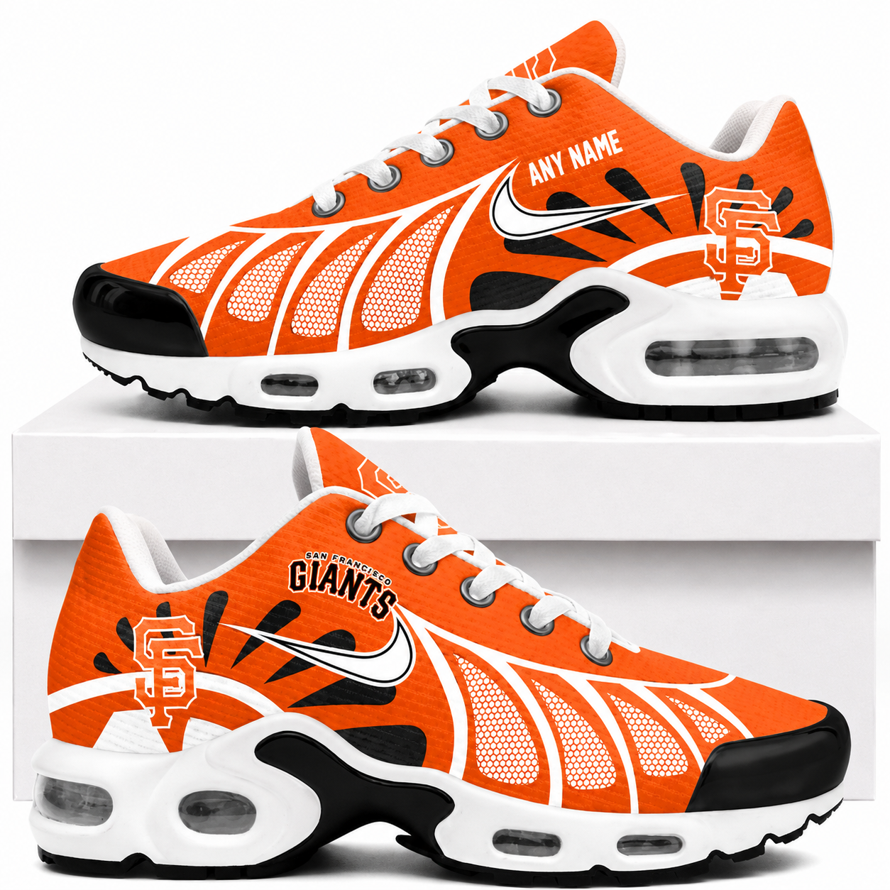 [FLASH SALE] NEW CUSTOMIZED MLB06 SFG SAN FRANCISCO GIANTS AIR MAX PLUS SNEAKERS