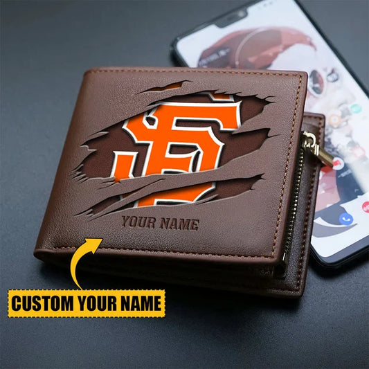 [FLASH SALE] NEW CUSTOMIZED MLB06 SFG SAN FRANCISCO GIANTS LEATHER WALLET