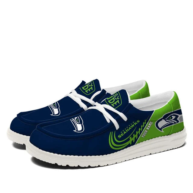[SPECIAL OFFER] NEW CUSTOMIZED NFL06 SSH SEATTLE SEAHAWKS LOAFER SHOES