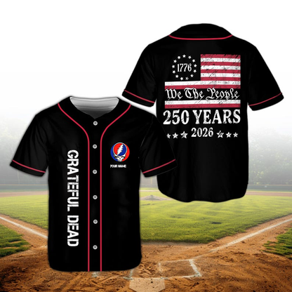[FAN EXCLUSIVE] NEW CUSTOMIZED GRATEFUL DEAD BASEBALL JERSEY