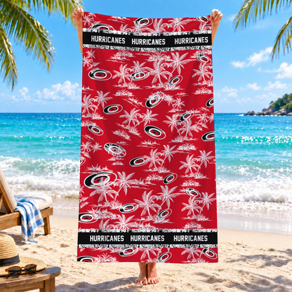 [SUPER SALE] NEW CUSTOMIZED NHL07 CLH CAROLINA HURRICANES BEACH TOWEL