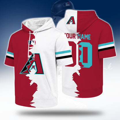 [FLASH SALE] NEW CUSTOMIZED MLB07 ADS ARIZONA DIAMONDBACKS SHORT SLEEVE HOODIE