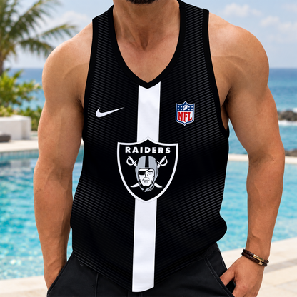 [SPECIAL OFFER] NEW CUSTOMIZED NFL07 LVR LAS VEGAS RAIDERS UNISEX TANK TOP
