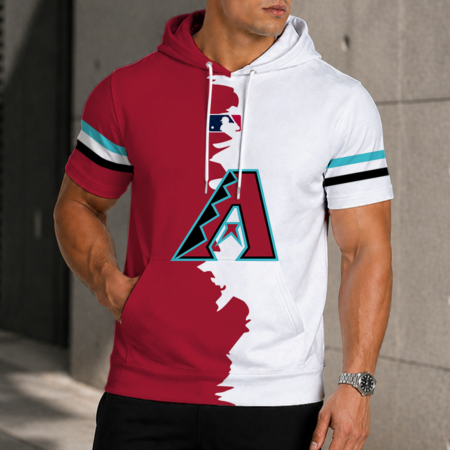 [FLASH SALE] NEW CUSTOMIZED MLB07 ADS ARIZONA DIAMONDBACKS SHORT SLEEVE HOODIE