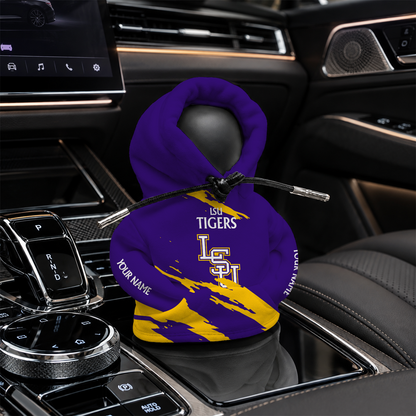 [FAN FAVORITE] NEW CUSTOMIZED NCAA CWS07 LST LSU TIGERS AUTOMOTIVE HOODIE SHIFT KNOB COVER