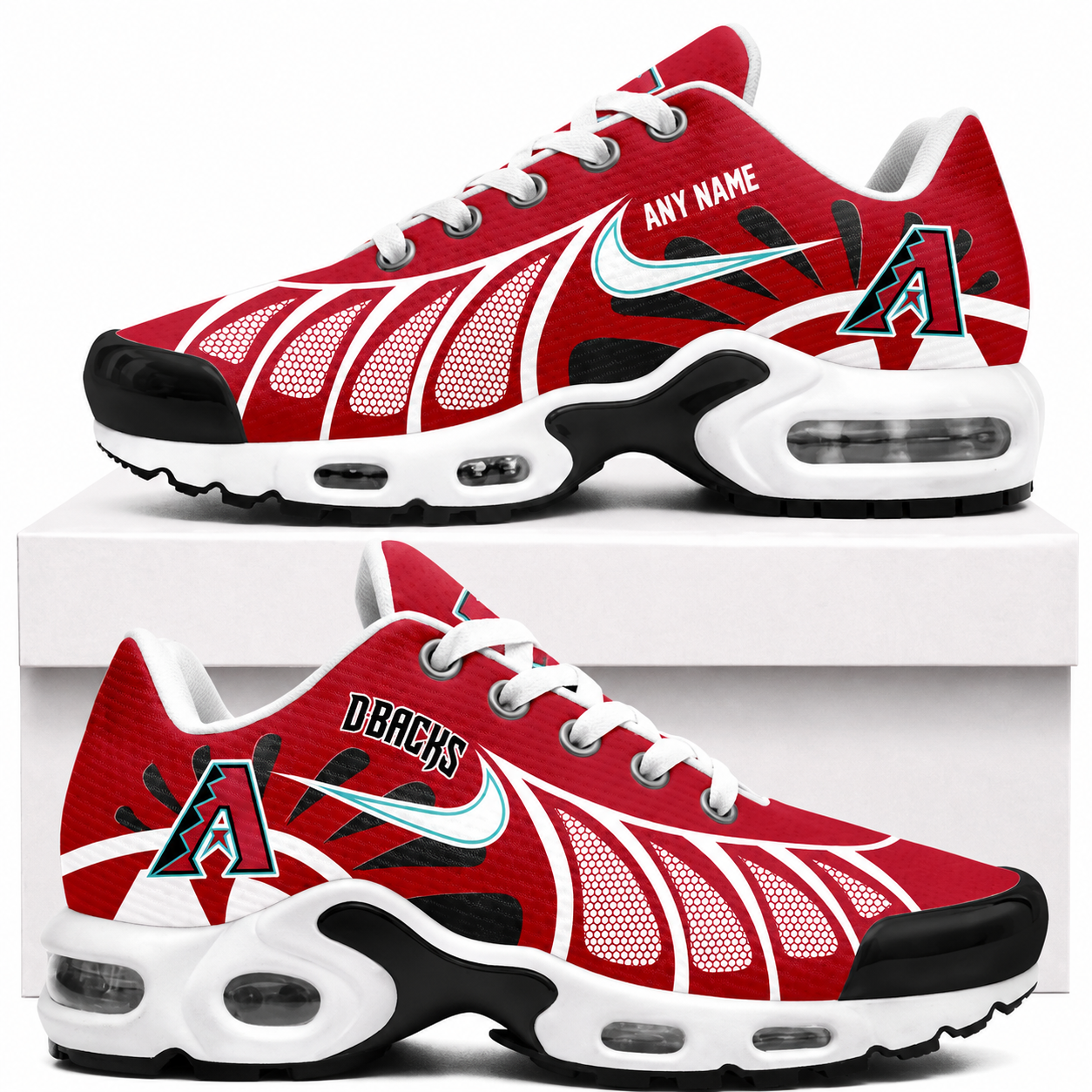 [FLASH SALE] NEW CUSTOMIZED MLB07 ADS ARIZONA DIAMONDBACKS AIR MAX PLUS SNEAKERS