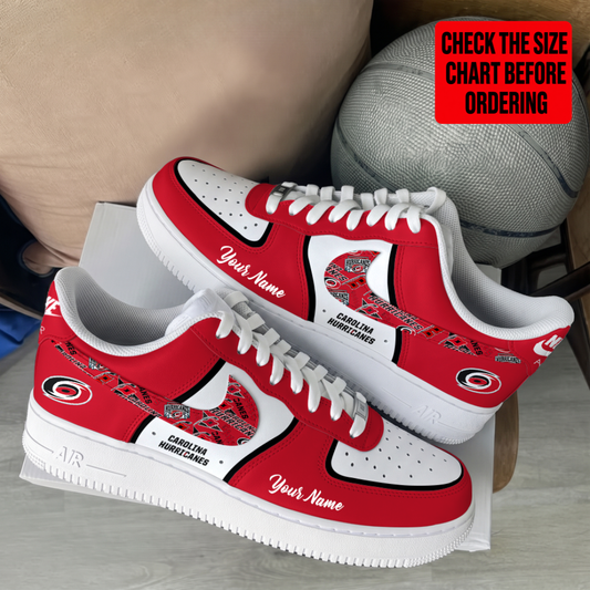 [SUPER SALE] NEW CUSTOMIZED NHL07 CLH CAROLINA HURRICANES AF1 SHOES