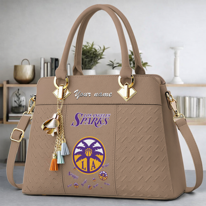 [FAN FAVORITE] NEW CUSTOMIZED WNBA08 LAS LOS ANGELES SPARKS MULTICOLOR HANDBAG