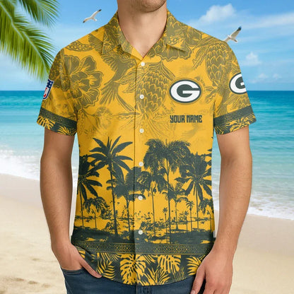 [SPECIAL OFFER] NEW CUSTOMIZED NFL08 GBP GREEN BAY PACKERS UNISEX HAWAIIAN SHIRT