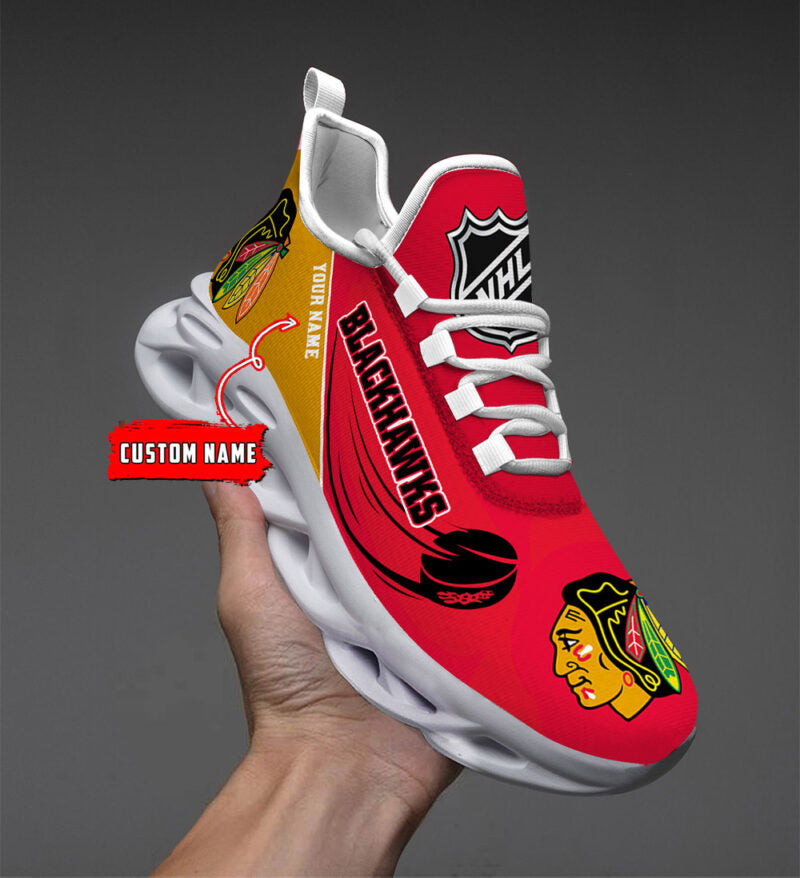 [SUPER SALE] NEW CUSTOMIZED NHL08 CBH CHICAGO BLACKHAWKS CLUNKY SNEAKERS