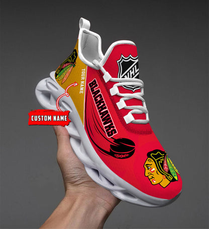 [SUPER SALE] NEW CUSTOMIZED NHL08 CBH CHICAGO BLACKHAWKS CLUNKY SNEAKERS