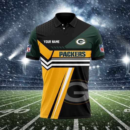 [SPECIAL OFFER] NEW CUSTOMIZED NFL08 GBP GREEN BAY PACKERS POLO SHIRT