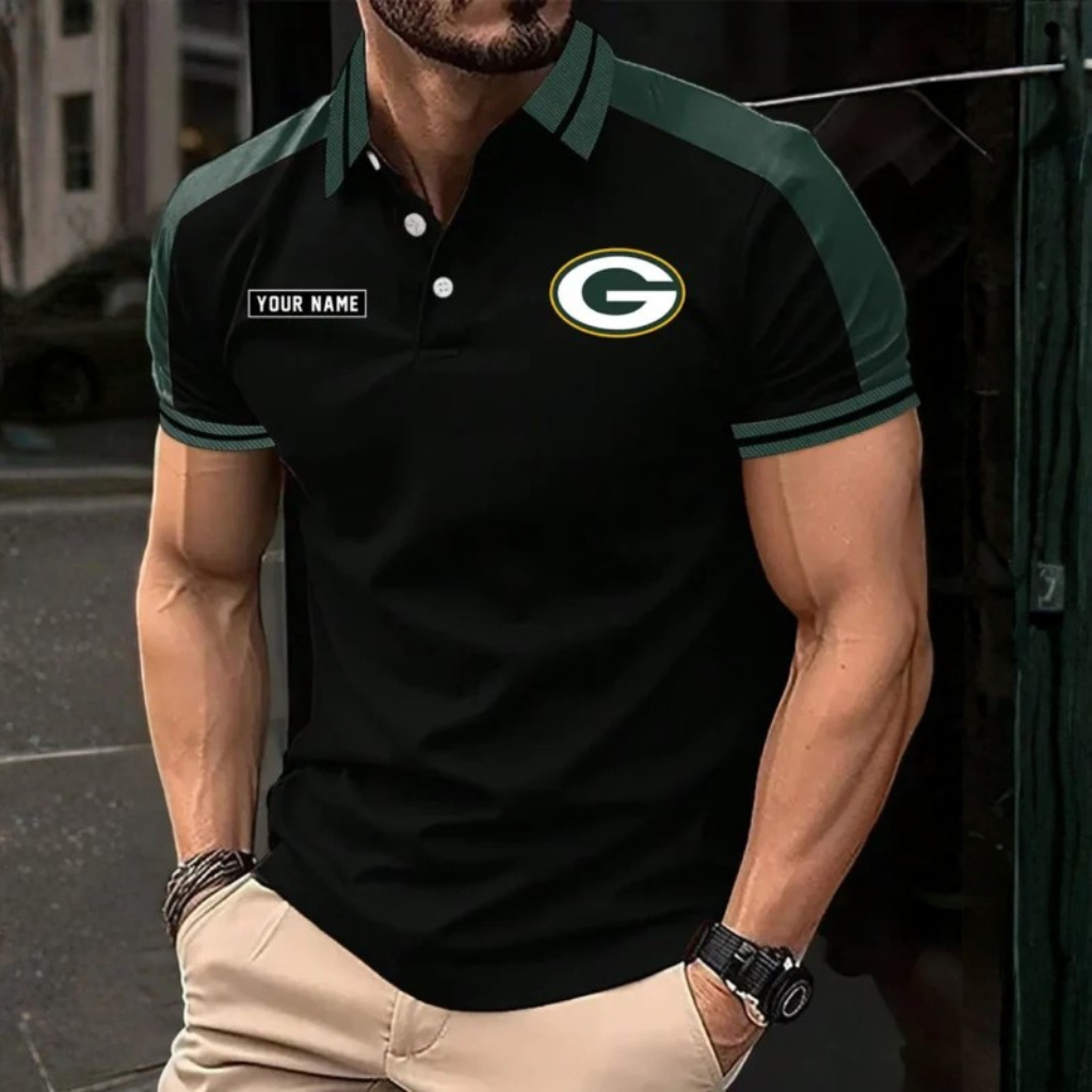 [SPECIAL OFFER] NEW CUSTOMIZED NFL08 GBP GREEN BAY PACKERS POLO SHIRT