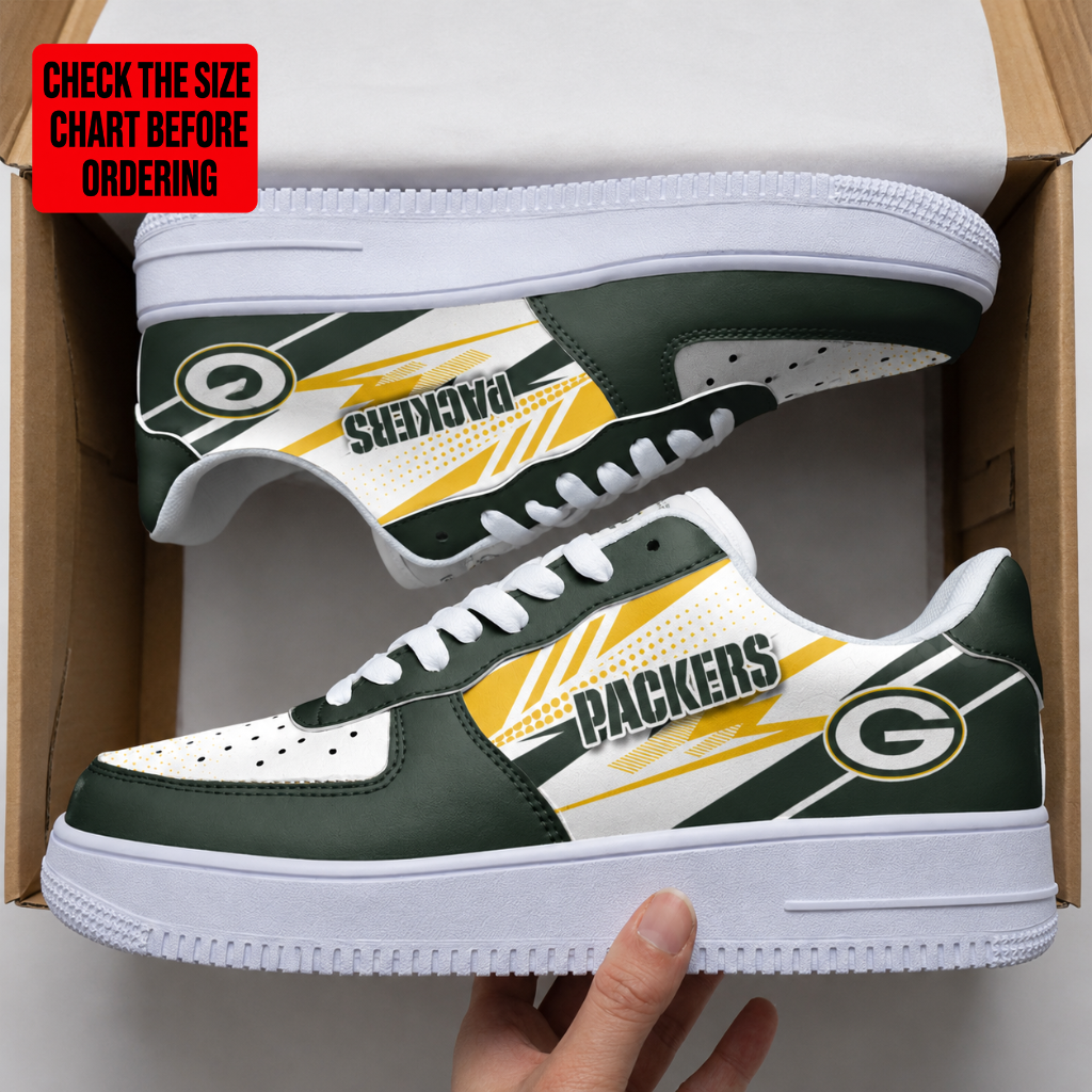 [SPECIAL OFFER] NEW CUSTOMIZED NFL08 GBP GREEN BAY PACKERS AF1 SNEAKERS