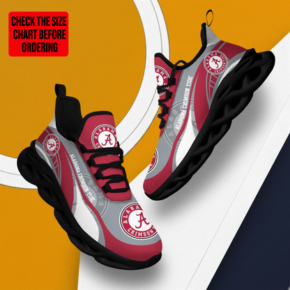 LIMITED EDITION - NEW CUSTOMIZED NCAA FBS08 ABC ALABAMA CRIMSON TIDE CLUNKY SNEAKERS
