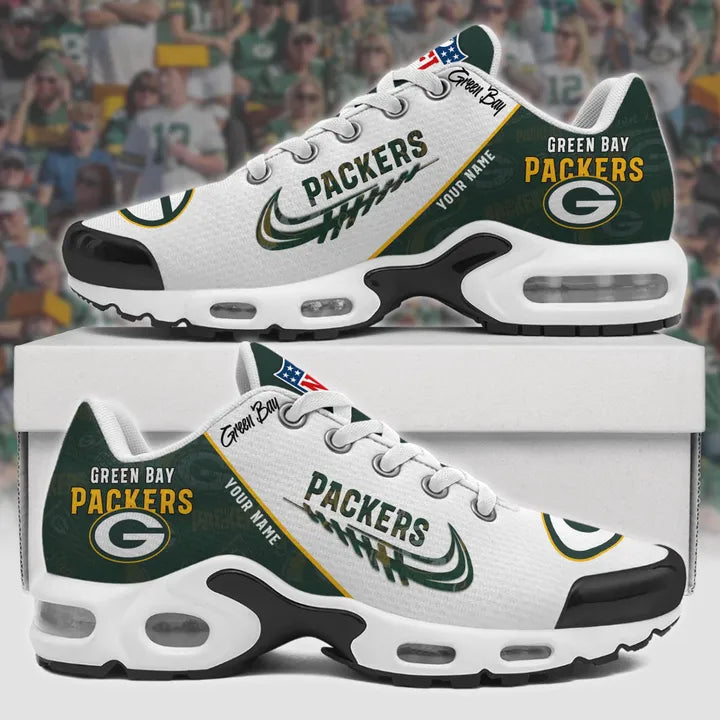 [SPECIAL OFFER] NEW CUSTOMIZED NFL08 GBP GREEN BAY PACKERS AIR MAX PLUS SNEAKERS
