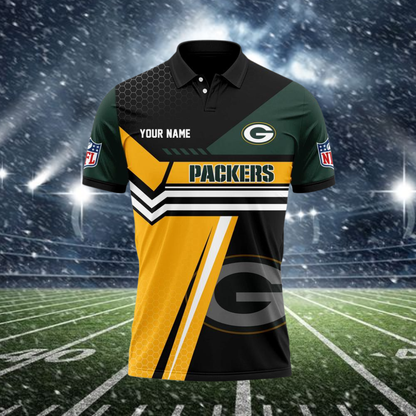 [SPECIAL OFFER] NEW CUSTOMIZED NFL08 GBP GREEN BAY PACKERS POLO SHIRT