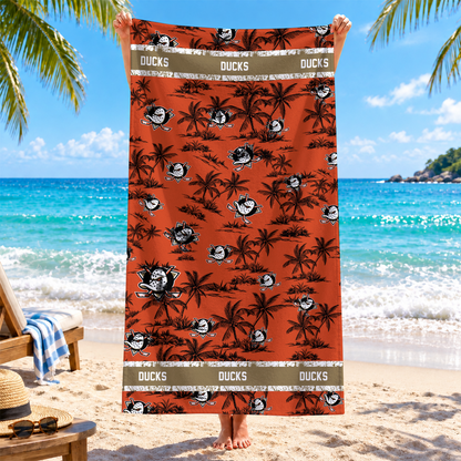 [SUPER SALE] NEW CUSTOMIZED NHL09 AHD ANAHEIM DUCKS BEACH TOWEL